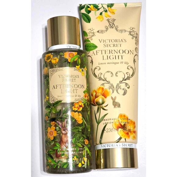 VS Victoria's Secret Afternoon Light Fragrance Body Lotion and Mist Set NEW - Picture 3 of 6